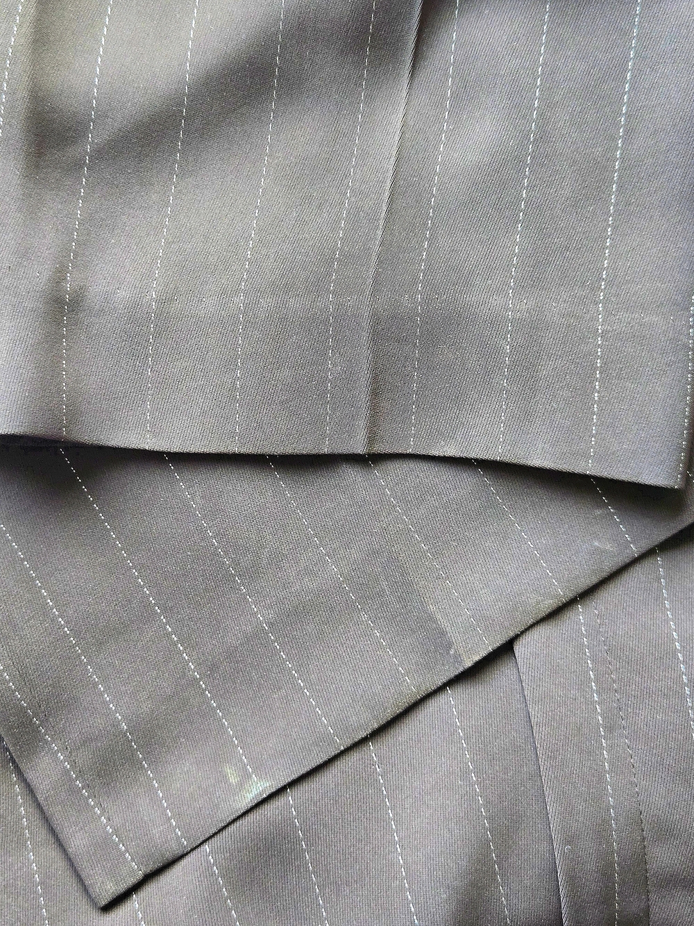 VTG Kasper Classics Petite 2pc Brown Pinstripe Blazer Trouser Lined Pantsuit Set - Picture 12 of 12